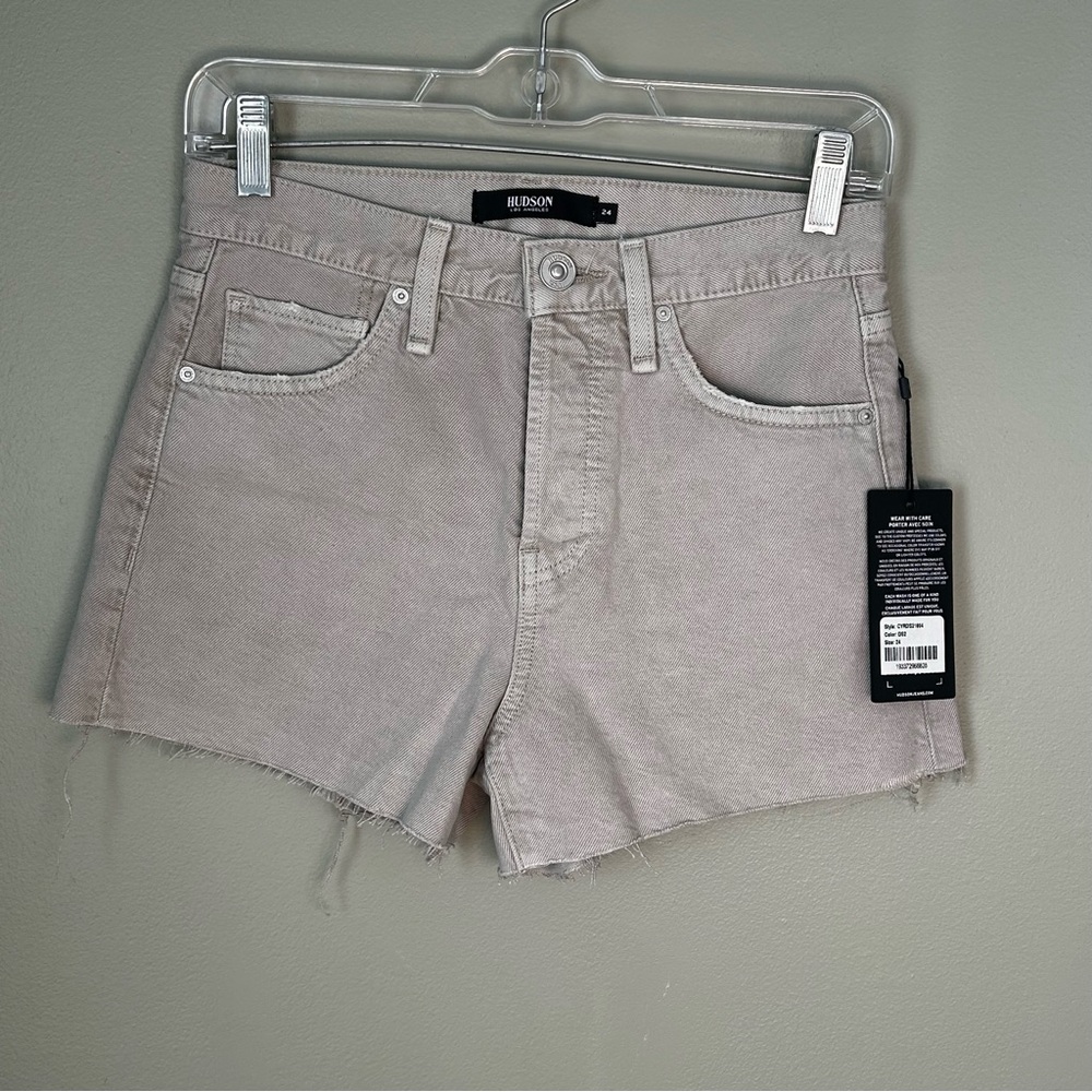 NWT HUDSON Women's Lori High Rise Cut Off Short grey size 24 women’s